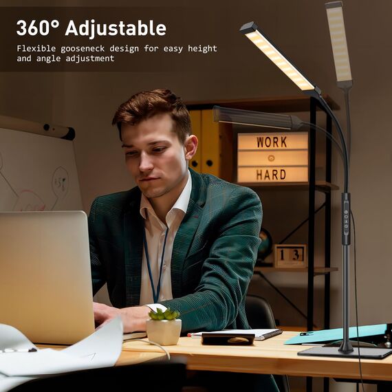 Mojimdo 120 LED Stehlampe, helle Stehlampen für Wohnzimmer, 3 Farbmodi & 10 Helligkeiten 3000K-6000K Standlicht, Schwanenhals Leselampe mit Fernbedienungen für Schlafzimmer Büro