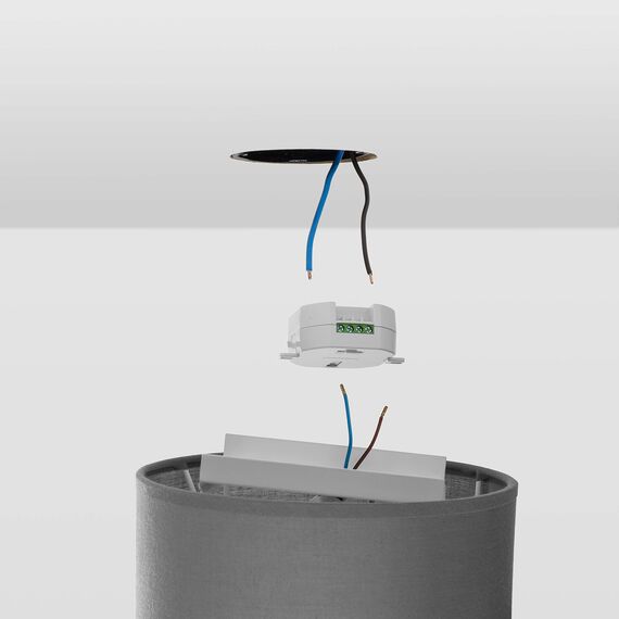 Smartwares Plug & Connect Home Kit für kabellose Beleuchtung bis zu 1000 Watt - Einbaumodul und Schalter, weiß, SH4-99564