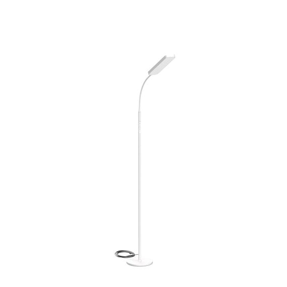 OUTON Stehlampe LED Dimmbar 15W 1500LM, Leselampe mit 4 Farbtemperatur, Fernbedienung und Touch Steuerung, 1H Timer, Leseaufgabe Beleuchtung für Wohnzimmer Schlafzimmer Büro, Weiß