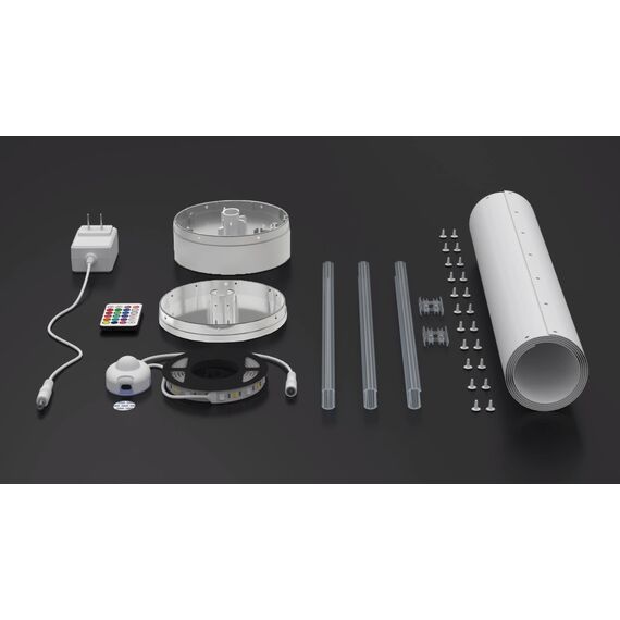 Northpoint LED DIY Lichtsäule Stehlampe Standleuchte Stehleuchte zum Aufbauen Glatt ca. 103 cm hoch dimmbar Farbwechsel mit Fernbedienung