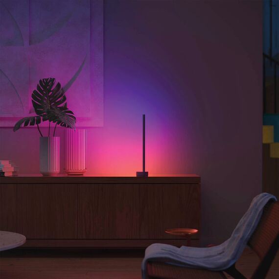 Philips Hue Gradient Signe Tischleuchte Weiß 730 lm, 16 Mio. Farben und Farbverläufe, Dimmbar, Steuerbar via App, Kompatibel mit Amazon Alexa