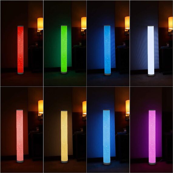 Northpoint LED DIY Lichtsäule Stehlampe Standleuchte Stehleuchte zum Aufbauen Funkeleffekt ca. 103 cm hoch dimmbar Farbwechsel mit Fernbedienung