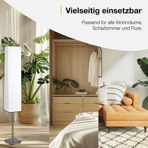 Brilliant Lampe Nerva Standleuchte titan/weiß | 2x C35, E14, geeignet für Kerzenlampen (nicht enthalten) | Mit Fußschalter