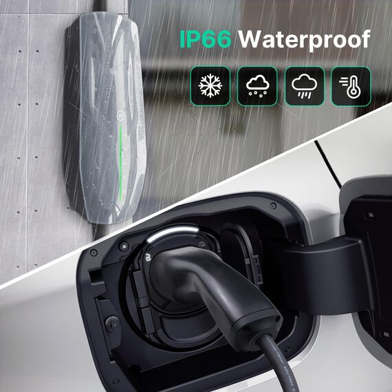 WISSENERGY Mobile Wallbox/Ladestation 11kW mit CEE Stecker, 6m | 3-phasig | 6-16A | Typ 2 Ladekabel EV Ladegerät für Allen EVs & PHEVS, IEC 62196-2, IP66