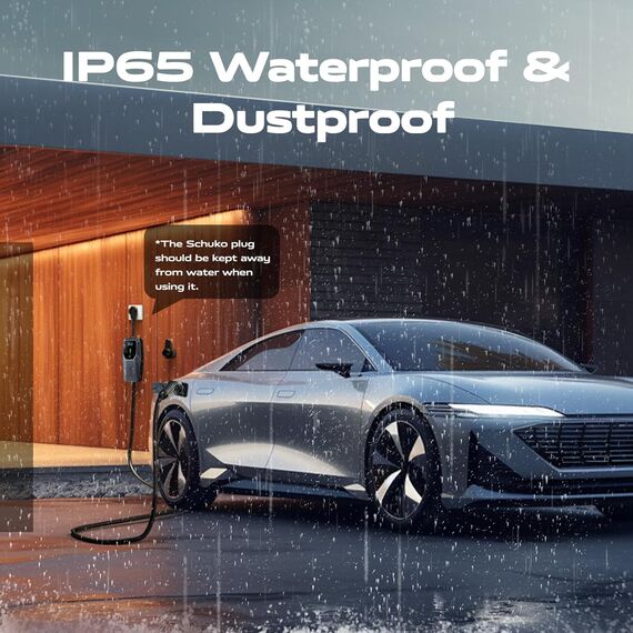 VDLPOWEREU Typ 2 Ladekabel, 3.6KW Ladekabel Elektroauto Typ 2 mit Schuko, 5M 16A Tragbare EV Ladegerät, LadekabelEV Auto, IP65 (IEC 62196-2)，Kompatibel mit MG4, Peugeot, Tesla, e-208