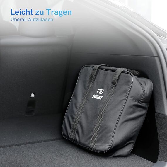 EVDANCE Typ 2 Ladekabel 22kW | 32A | 8m | 3-Phasig | Typ 2 auf Typ 2 | mit Tasche für E Auto EV/PHEV, Kompatibel mit 3/S/X/Y, i3, ID.3, ID.4, E-Tron, IONIQ 5, ZOE, Kona EV, 500e, EQC