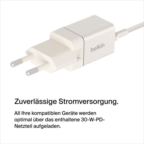 Belkin BoostCharge Pro kabellose 2-in-1-Ladestation mit MagSafe (15 W) Ladegerät, kompatibel mit iPhone der Serien 17, Air, 16, 15, 14, Pixelsnap, AirPods und Anderen MagSafe-fähigen Geräten