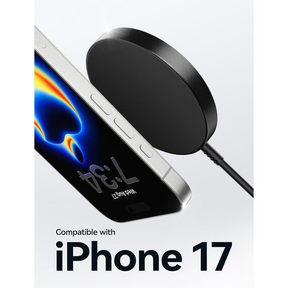 JSAUX 2-Pack Mag-Safe Ladegerät Magnetisches Kabelloses Wireless Charger Pad Induktive Kompatibel mit MagSafe Ladegerät iPhone 17 Air Pro Max/iPhone 16/15/14 13 12 Serie, AirPods 3/2 Schwarz