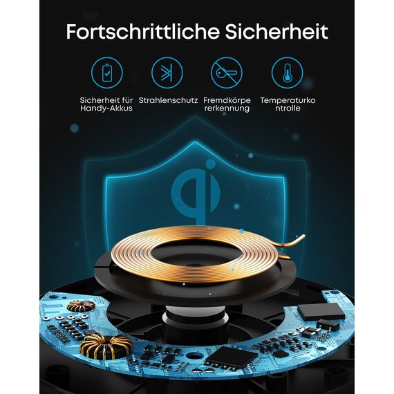 Anker 313 Kabelloses Ladepad Pad, Qi-Zertifiziert 10W Max für iPhone 17/16/15/14/13 Serie, SE 2020, AirPods (Ohne Netzteil, Nicht kompatibel mit MagSafe Magnetischer Ladefunktion)
