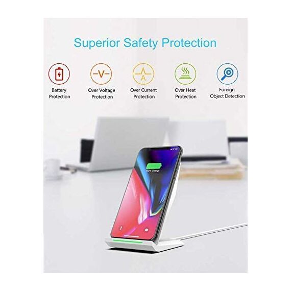 NANAMI Fast Wireless Charger,Induktive Ladestation für iPhone 17 16 15 14 13 12 Pro 11 XS Max XR X 8+,kabelloses Ladegerät Phone Charger Handy ladestation Schnell für Samsung Galaxy S26 S25 S24 S23