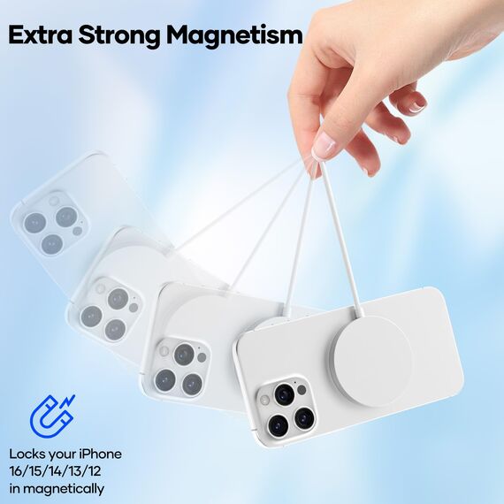 Magnetisches kabelloses Ladegerät, schnelles Apple Mag-Safe-Ladegerät für iPhone 17/16/15/14/13/12 Serie, kabelloses magnetisches Mag Safe Ladepad für AirPods 3/2/Pro, stark magnetisches Ladepad
