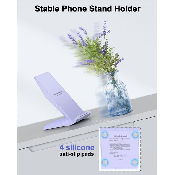 Fast Wireless Charger,NANAMI kabelloses Ladegerät (mit USB C ladegerät 20W PD Adapter) für Apple iPhone 17 16 15 14 13 12 Pro Max Xr Xs,10W Induktive Ladestation für Samsung Galaxy S26 S25 S24 S23 S22