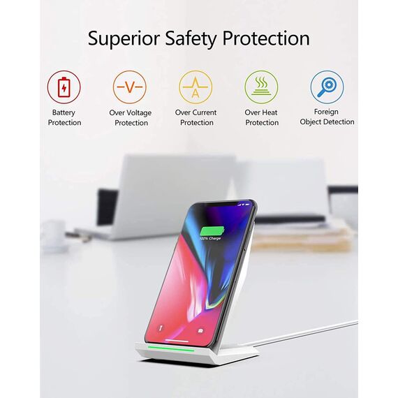 NANAMI Wireless Charger - Induktive Ladestation für iPhone 17 16 15 14 13 12 Pro 11 XS Max XR X 8 Plus,kabelloses Ladegerät Phone Charger Handy ladestation Schnell für Samsung Galaxy S26 S25 S24 S23
