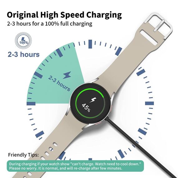Kabelloses Ladegerät kompatibel mit Samsung Galaxy Watch 6/6Classic 5/5 Pro, magnetisches kabelloses USB-Ladekabel für Samsung Galaxy Watch 4/4 Classic, Watch 3, Active 2/Active