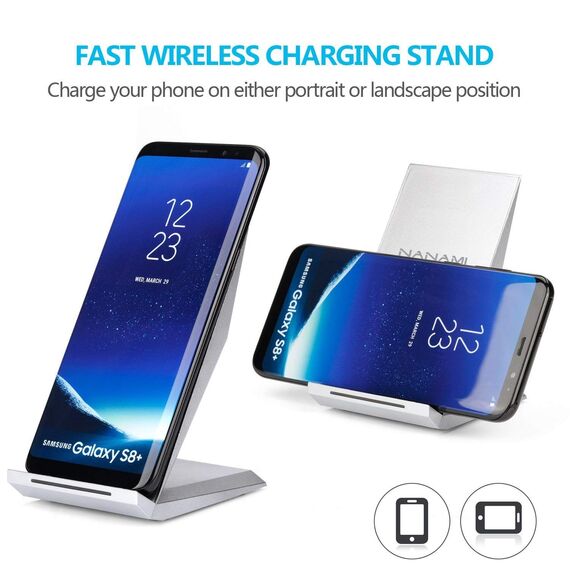 NANAMI Fast Wireless Charger,Induktive Ladestation für iPhone 17 16 15 14 13 12 Pro 11 XS Max XR X 8+,kabelloses Ladegerät Phone Charger Handy ladestation Schnell für Samsung Galaxy S26 S25 S24 S23
