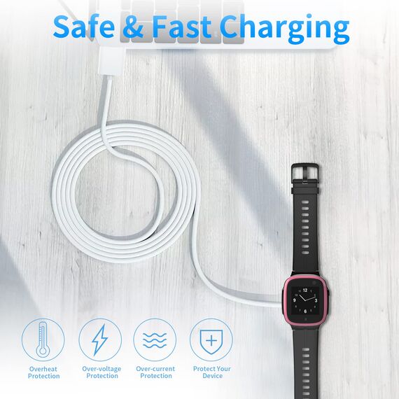 2-Stück Magnetisches Ladekabel Kompatibel mit Xplora X5 / X4, (Nicht für X6 Play) Tragbares USB-Kabel Ersatz Ladegerät Charging Cable,Weiß & Weiß