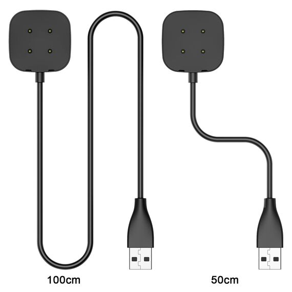 VANCLE Ladegerät Kompatibel mit Fitbit Versa 3/ Versa 4/ Sense/Sense 2 Ladekabel, 100cm USB Schnelles Ladekabel Tragbares Uhr Ladestation für Fitbit Versa 3 / Fitbit Versa 4