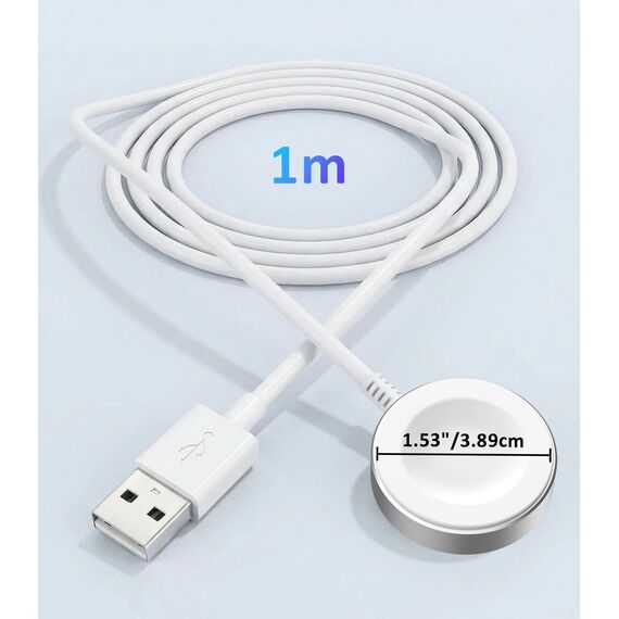 MoKo Magnetisches Ladegerät Kompatibel mit Huawei Watch GT6/5/4/3/2 Pro/Watch 5/4/3/Fit 4/Ultimate/D2 - Standard- und Pro-Modelle, Ladestation aus Aluminiumlegierung mit 100 cm Ladekabel, Weiß