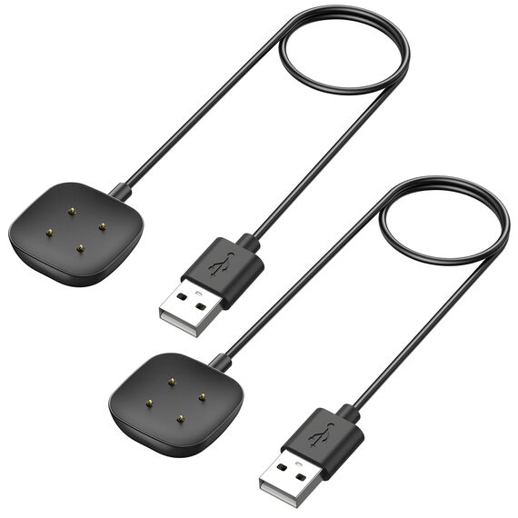 Oumida Ladekabel Kompatibel mit Fitbit Versa 4 /Sense 2 /Versa 3/Sense Ladegerät, 50cm/1.65ft & 100cm/3.3ft USB Ladestation Charger Cable Dock Kabel für Fitbit Versa 4/Versa 3/Sense(100cm*2pcs)