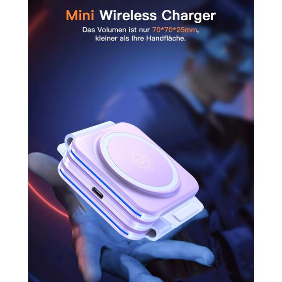 ZUMSEY 3 in 1 Faltbare kabellose Reiseladestation, Apple Ladestation Für Apple Watch und iPhone iPods, Wireless Charger für iPhone 16 15 14 13 12 Pro Max Plus/iWatch 10/9/Ultra/8/7/6/SE/5/4/3/AirPods