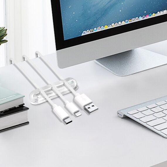 SOULWIT® Kabelhalter Kabelclips, [3 Stück] kabelmanagement Selbstklebend Kabel Organizer Vielzwecke Kabelführung Set für Schreibtisch Computer PC, USB Ladekabel, ZuhauseBüro