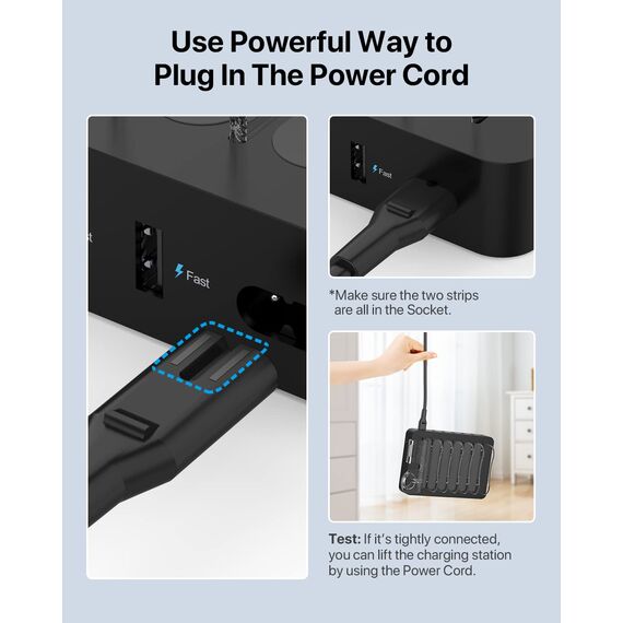 SooPii 60W 6-Port USB Ladestation für mehrere Geräte, PD 20W USB C Schnellladung für lPhone 14/13/12, 2-in-1 I Watch Holder, 6 Kabel Included für Telefone, Tablets und andere elektronische Geräte