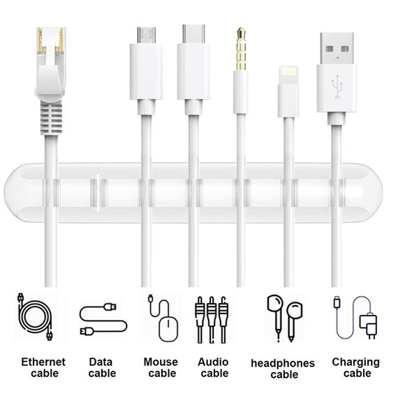 SOULWIT® Kabelhalter Kabelclips, [3 Stück] kabelmanagement Selbstklebend Kabel Organizer Vielzwecke Kabelführung Set für Schreibtisch Computer PC, USB Ladekabel, ZuhauseBüro