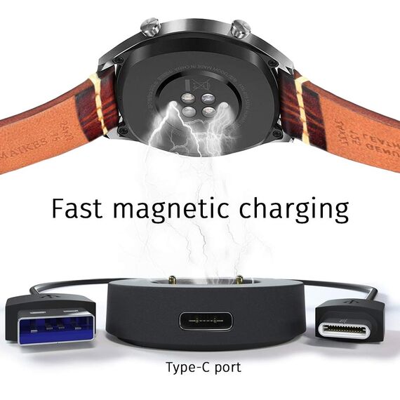 AWINNER Ladegerät, kompatibel mit Huawei Watch GT Classic, GT2, GT 2e, Honor Watch Magic, Magic 2, Dream – USB-Ladekabel, 100 cm, 2 Stück