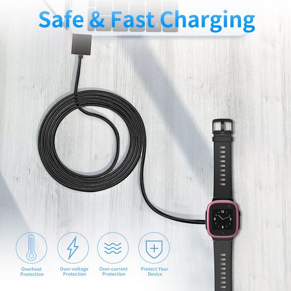 2-Stück Magnetisches Ladekabel Kompatibel mit Xplora X5 / X4, (Nicht für X6 Play) Tragbares USB-Kabel Ersatz Ladegerät Charging Cable,Schwarz & Weiß