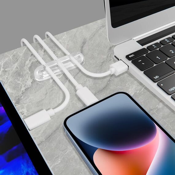 SOULWIT® Kabelhalter Kabelclips, [3 Stück] kabelmanagement Selbstklebend Kabel Organizer Vielzwecke Kabelführung Set für Schreibtisch Computer PC, USB Ladekabel, ZuhauseBüro