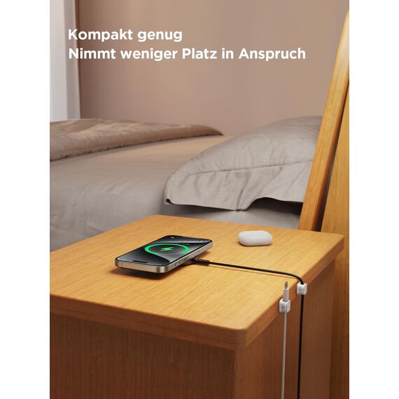JOYROOM 6 Stück Kabelhalter Kabelclips Verstellbare Kabel Organizer Magnetische Kabelmanagement Selbstklebend Kabelhalter für Schreibtisch, Nachttisch, Ladekabeln, HDMI, USB, Audiokabel, Weiß