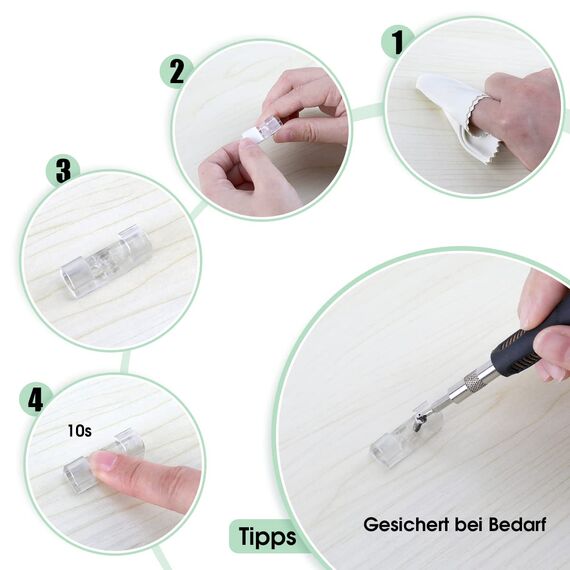 AGPTEK 30 Stück Kabelclips, Selbstklebende Kabelhalter für Schreibtisch, Netzkabel, Verlängerungskabel, TV-Kabel, LAN-Kabel, Kabelklemme Set mit Schrauben, keine Spur Kabelmanagement, Transparent