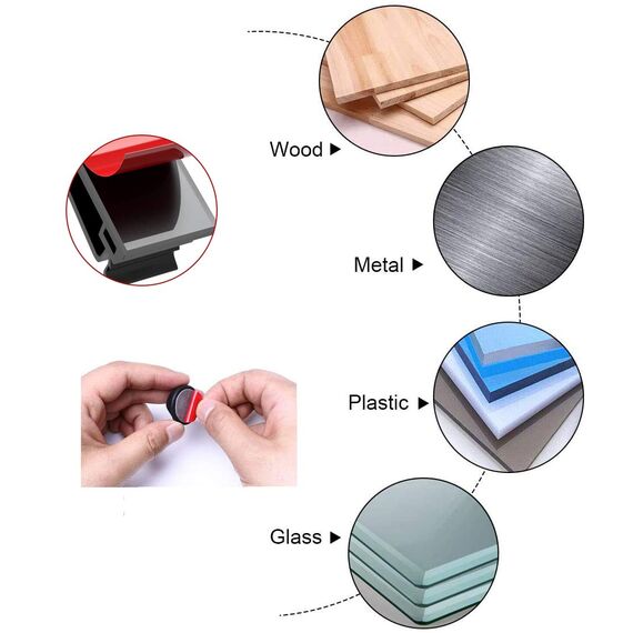 MiuCo Kabelmanagement Schreibtisch Kit mit 50Stk Kabelbinder Klettband+40Stk Kabelklemme/KabelClips+10Stk Kabelhalter Selbstklebende Kabelschellen, Kabel Management Organizer Kit für Schreibtisch