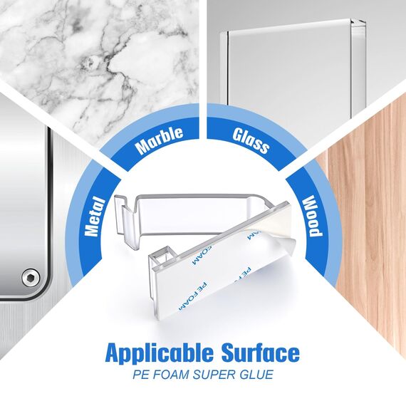 Kimsky 30 Stück Kabelhalter, Kabelhalter Selbstklebend Kleber, Große Kabelmanagement am Schreibtisch, Kabel Organizer für Cable Management für Indoor Outdoor Zuhause und Büro – Transparent