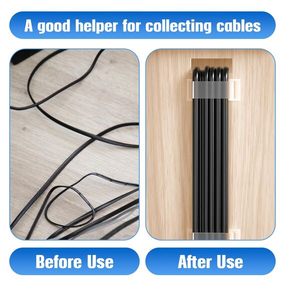 Kimsky Kabelhalter 70 Stück, 50 Kleine Kabel Organizer +20 Große Kabelmanagement, Kabelclips für Cable Management, Kabelhalter Selbstklebend mit Kleber, Kabelklemmen für Heim, Büro – Transparent