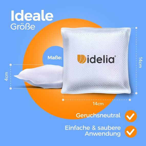 Idelia® 10x Luftentfeuchter Granulat 400g (Sparvorteils 10er Set Luftentfeuchter Nachfüllpack's) I Entfeuchter Nachfüllpack (Schimmel- und Geruchsschutz)