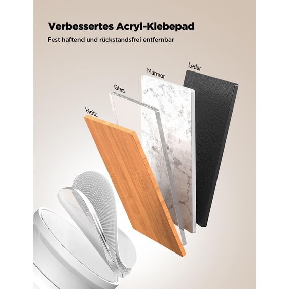 JOYROOM 6 Stück Kabelhalter Kabelmanagement Magnetische Kabel Organizer Selbstklebende Kabelclips für Schreibtisch, Nachttisch, Ladekabel, HDMI, USB, Audio-Kabel, Büro, Haus, Weiß