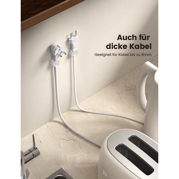 [6 Stück] Lamicall Kabelhalter Kabelclips, Kabel Organizer - [Einhand-Bedienung] Feder Kabelklemmen Selbstklebend, Kabelorganizer für Schreibtisch/Wand, Kabelmanagement für Netzkabel, HDMI, Ladekabel