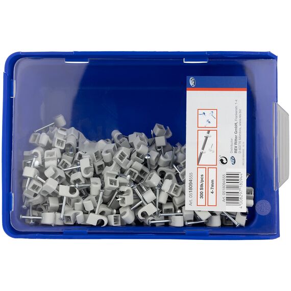 REV Expressschellen, 100 St. Nagelschellen -Kabelschellen, 10-14mm, grau