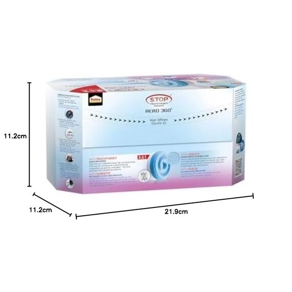 Pattex AERO 360° Luftentfeuchter Nachfüll Tabs Lavendel, ultra-absorbierend und geruchsneutralisierend, für den AERO 360° Luftentfeuchter, reduzieren Kondenswasser, Nachfüllpack (3+1 x 450g)