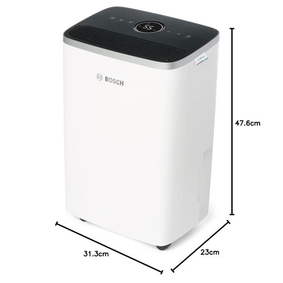 Bosch Dry 4000 Luftentfeuchter - Einfach. Effizient. Leise. - Für Räume bis zu 33 m² - Ideal für Deine Wohnung die schnelle Trocknung Deiner Wäsche