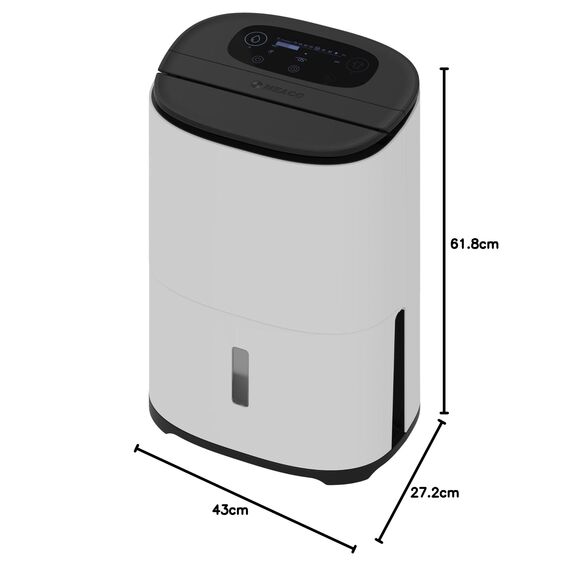 Meaco MeacoDry Arete® Two 12L Luftentfeuchter & HEPA-H13-Luftreiniger, Meaco-WLAN-App, intelligenter Feuchtigkeitsmodus, Wäschemodus, Stromsparmodus, leiser Modus, senkt Feuchtigkeit, 5 Jahre Garantie