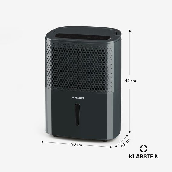 Klarstein Luftentfeuchter & Luftreiniger Elektrisch, 10 L Raumentfeuchter Klein für Wohnung Schlafzimmer Badezimmer Keller, Effizienter Bad/Raum Entfeuchter, Elektrischer & Kleiner Luftentfeuchter