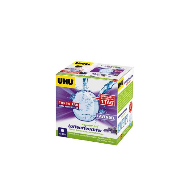 UHU Luftentfeuchter Nachfüll-Tabs 2x100g Lavendel (Packung mit 4)