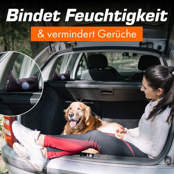 Upgrade4cars Auto Luftentfeuchter Kissen 1kg wiederverwendbar mit Restart-Funktion | Silica Granulat Innenraum Entfeuchter Universal | Autozubehör Geschenke für Frauen und Männer