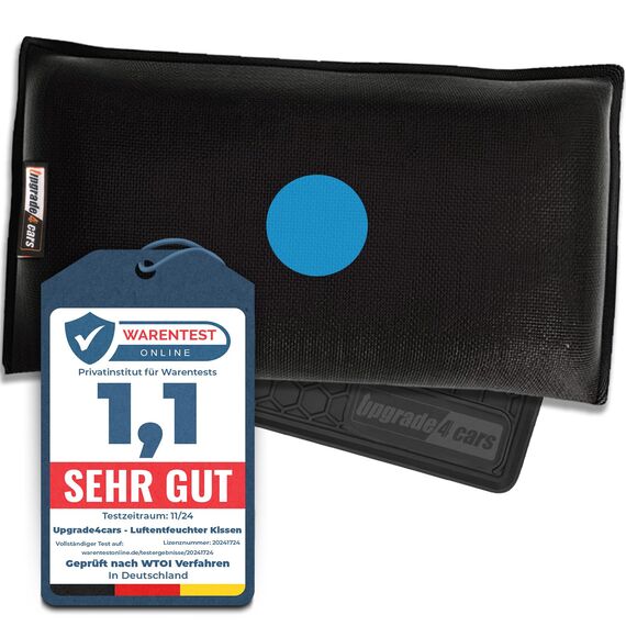 Upgrade4cars Auto Luftentfeuchter Kissen 1kg wiederverwendbar mit Restart-Funktion | Silica Granulat Innenraum Entfeuchter Universal | Autozubehör Geschenke für Frauen und Männer