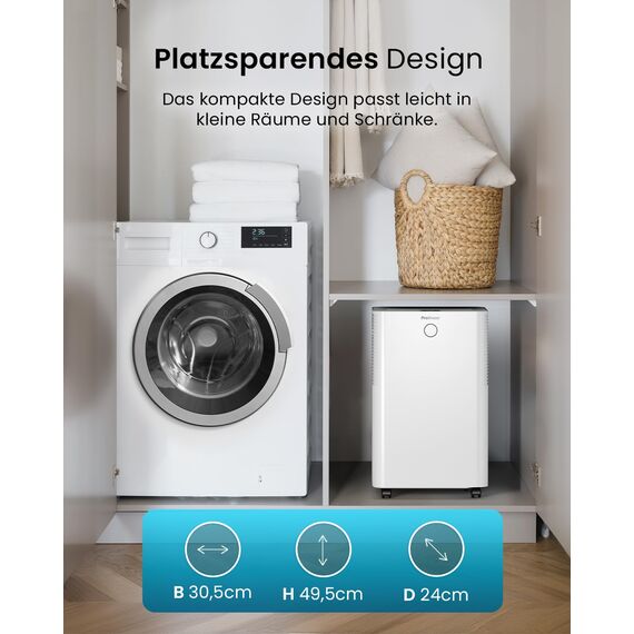 Pro Breeze OmniDry Luftentfeuchter mit App & WLAN, 20L in 24h Entfeuchtungsleistung - Luftentfeuchter elektrisch mit Wäschemodus, Feuchtigkeitssensor, Timer - Gegen Schimmel - Entfeuchter Dehumidifier
