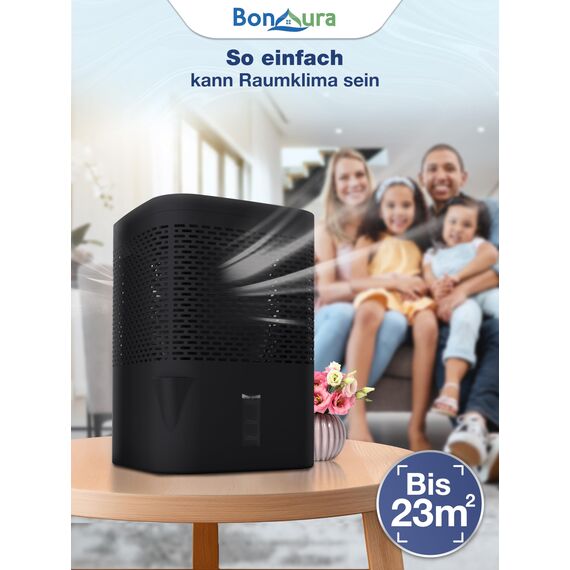 BonAura® Luftentfeuchter ohne Strom - Raumentfeuchter für Keller, Bad uvm. - 680g Luftenfeuchter Nachfüllpack inklusive - Entfeuchter und Luftentfeuchter Granulat im Set - Schutz vor Schimmel