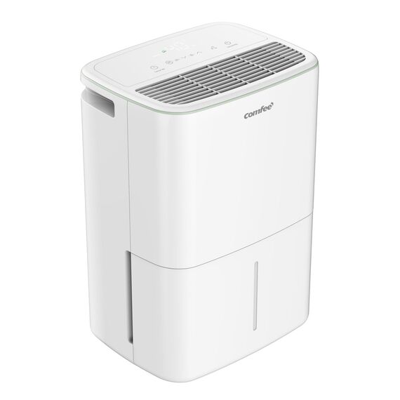 COMFEE Luftentfeuchter 12 Liter/Tag, Geeignet für Räume von ca. 50 Kubikmetern (20 Quadratmetern), Automatische Abtauung, Kindersicherung, Geräuschreduzierung, Kältemittel R290, CDDOE-12DEN7-QA3(EU)