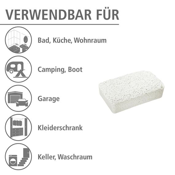 WENKO Nachfüllpack für Feuchtigkeitskiller 5 kg, Granulatblock für Raumentfeuchter, fasst bis zu 8 l Feuchtigkeit, laborgeprüft, reduziert Schimmel & Gerüche, Weiß